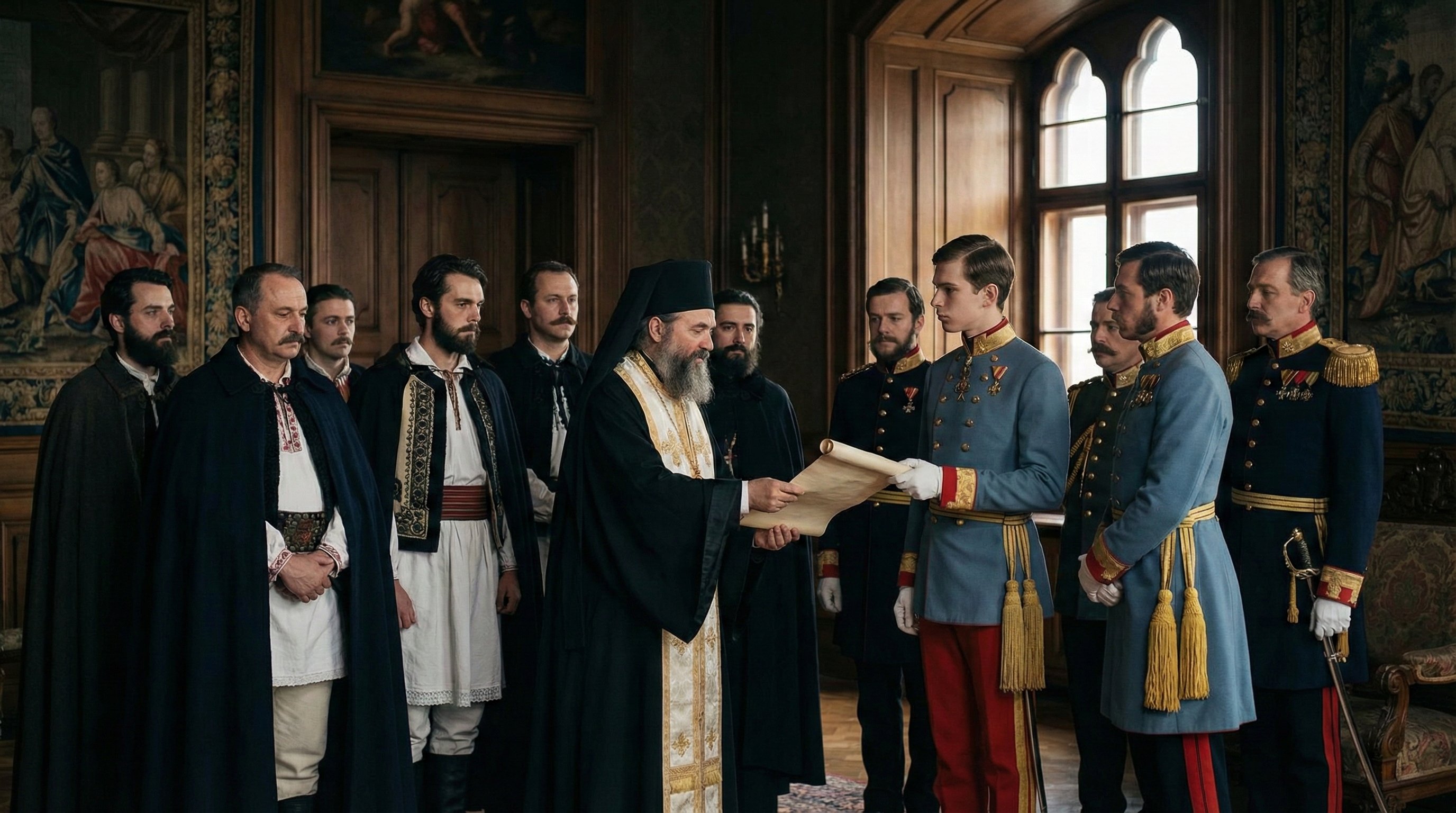 On This Day: 1849 - The delegation headed by Metropolitan bishop Andrei Șaguna hands out to the Emperor Franz Josep