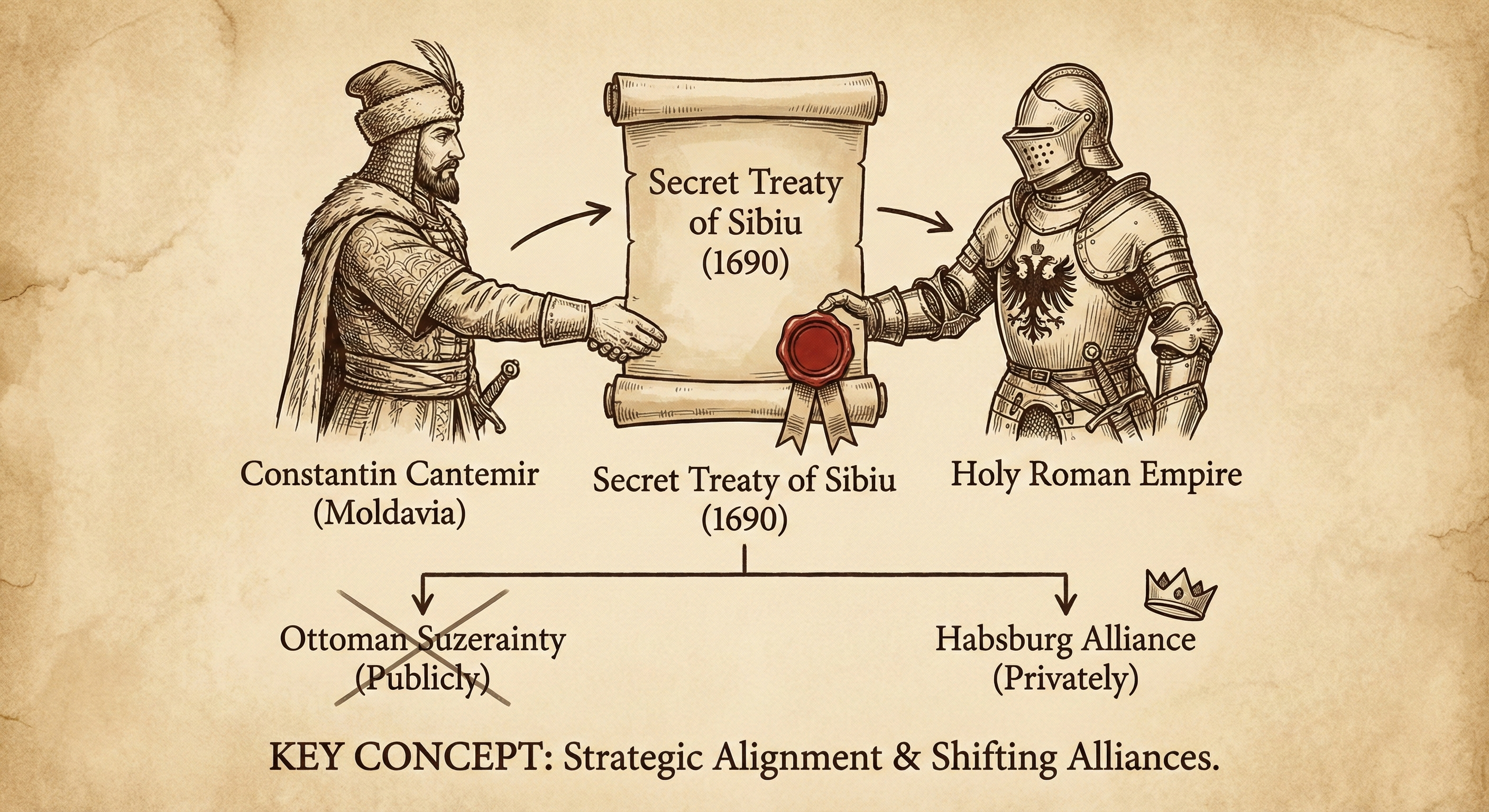 On This Day: 1690 - Constantin Cantemir, Prince of Moldavia, and the Holy Roman Empire sign a secret treaty in Sibi image 2