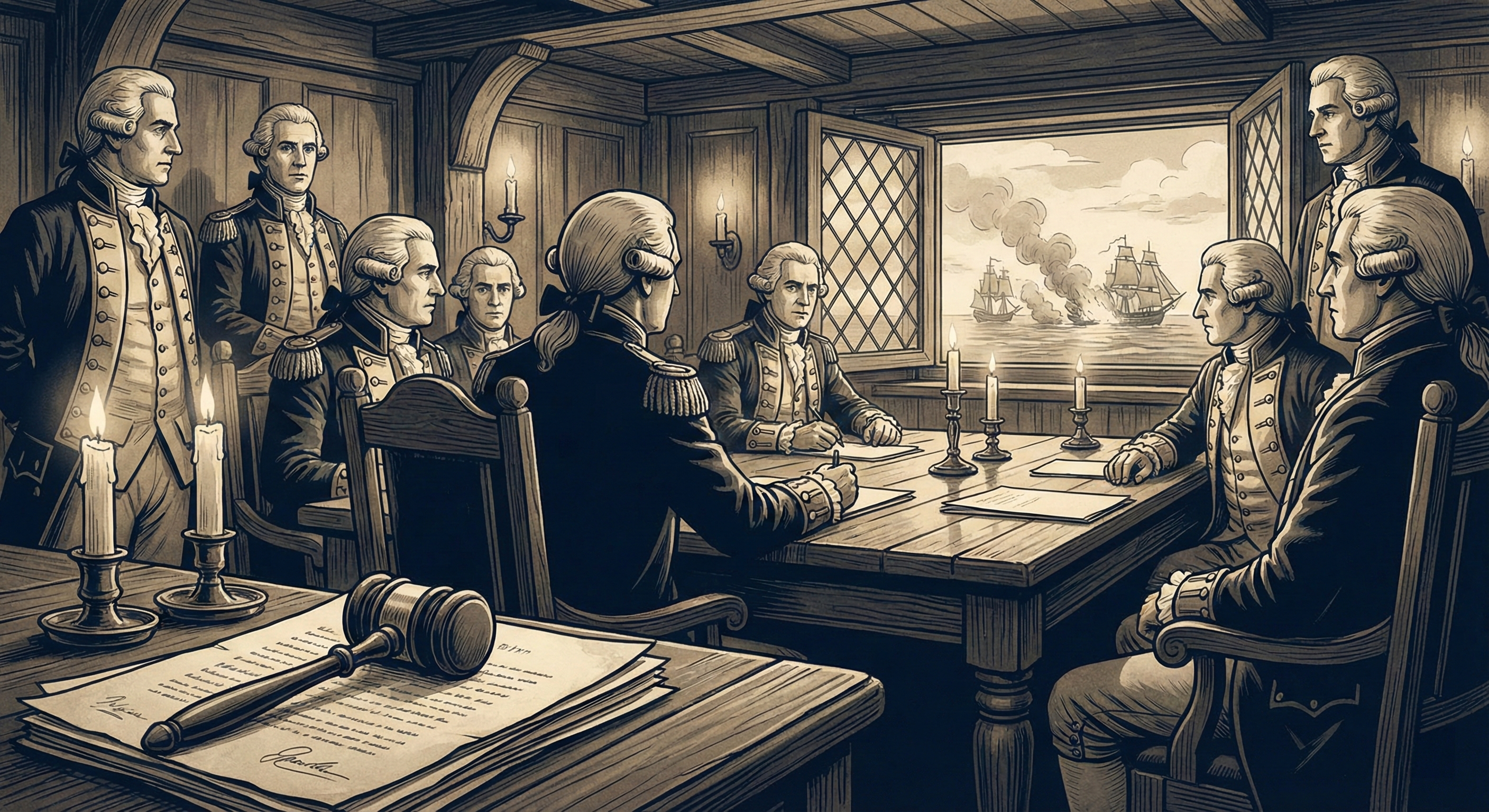 On This Day: 1744 - War of the Austrian Succession: The Battle of Toulon causes several Royal Navy captains to be c image 3