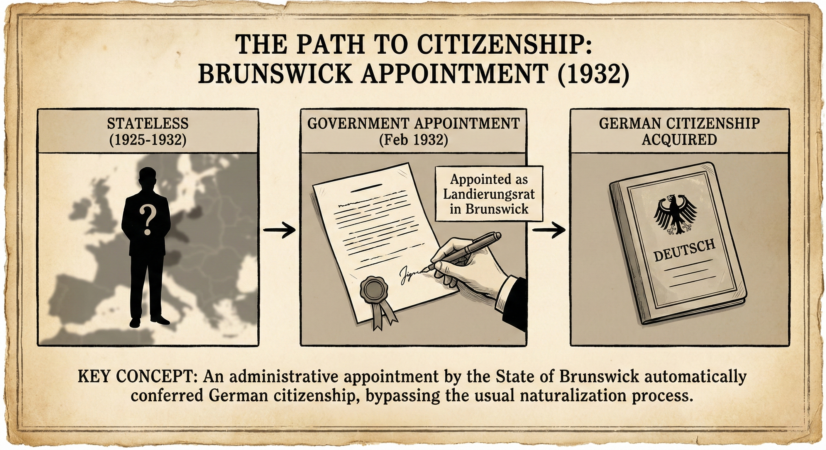 On This Day: 1932 - Adolf Hitler, having been stateless for seven years, obtains German citizenship when he is appo image 2