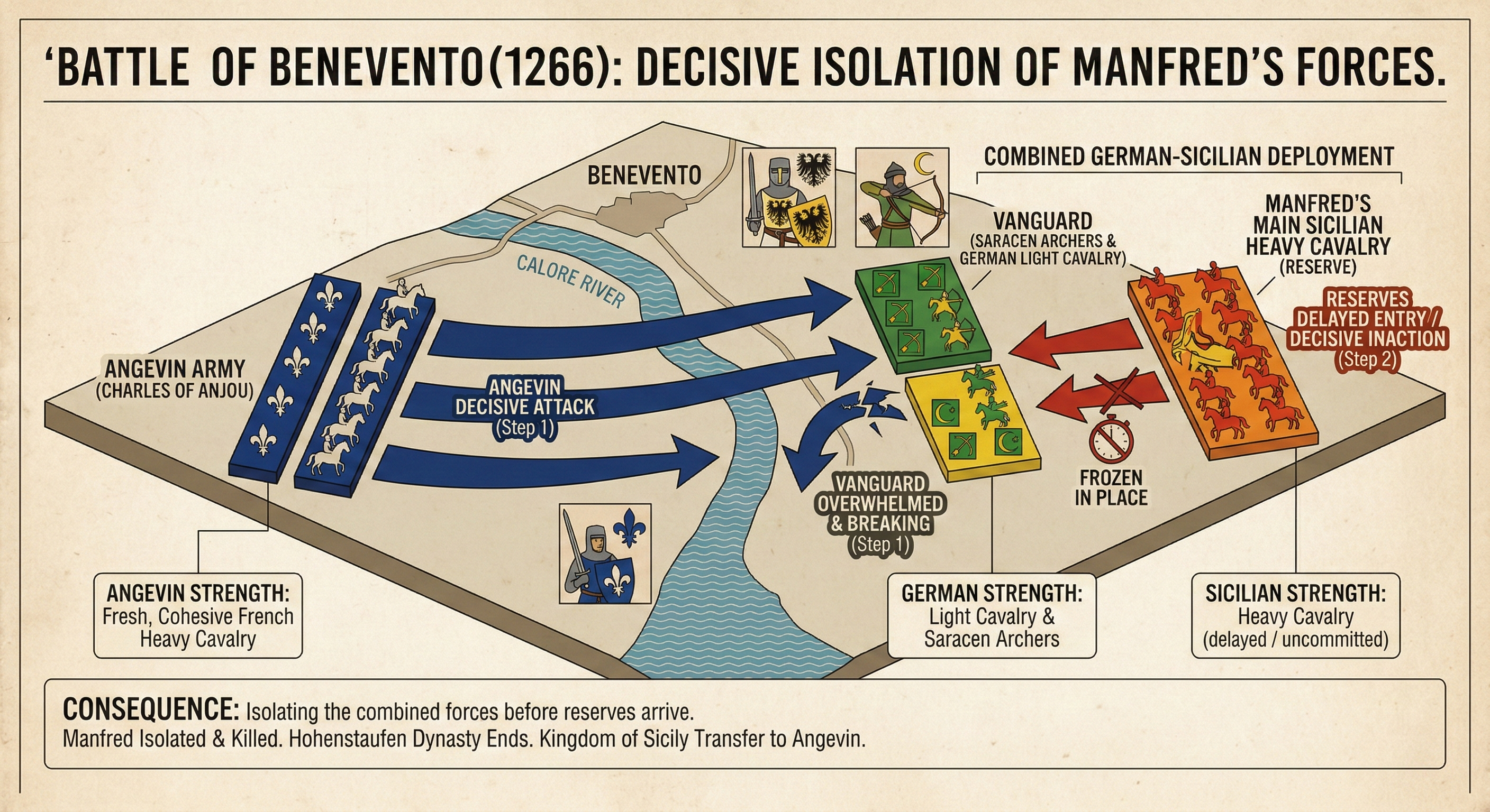 On This Day: 1266 - Battle of Benevento: An army led by Charles, Count of Anjou, defeats a combined German and Sici image 2