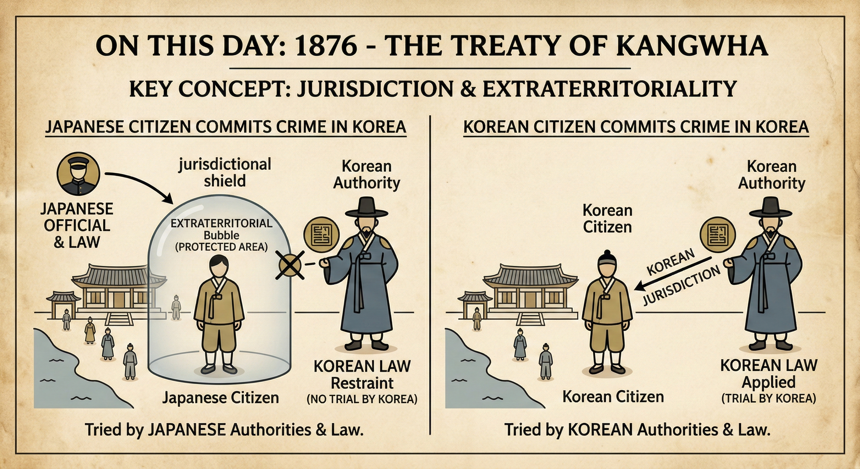 On This Day: 1876 - Japan and Korea sign the Treaty of Kangwha, which grants Japanese citizens extraterritoriality image 2
