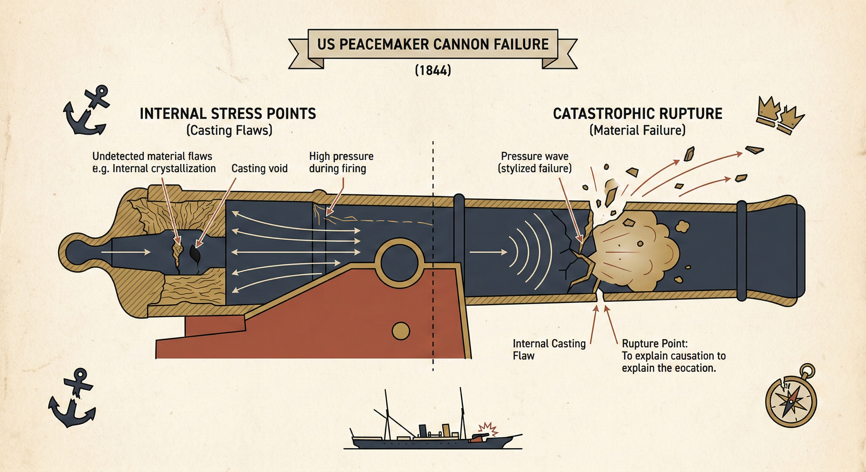 On This Day: 1844 - A gun explodes on board the steam warship USS Princeton during a pleasure cruise down the Potom image 2